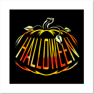 Pumpkin Drawing Halloween Posters and Art